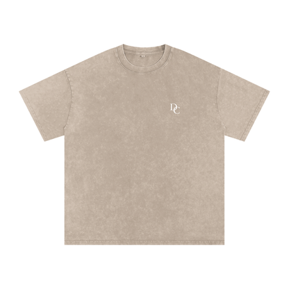 Don Chevere Asphalt Oversized Essential Tee, 100% cotton, washed effect, crew neck, short sleeves, loose fit.