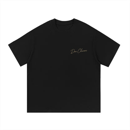 Don Chevere black 100% cotton short sleeve t-shirt with logo on chest.