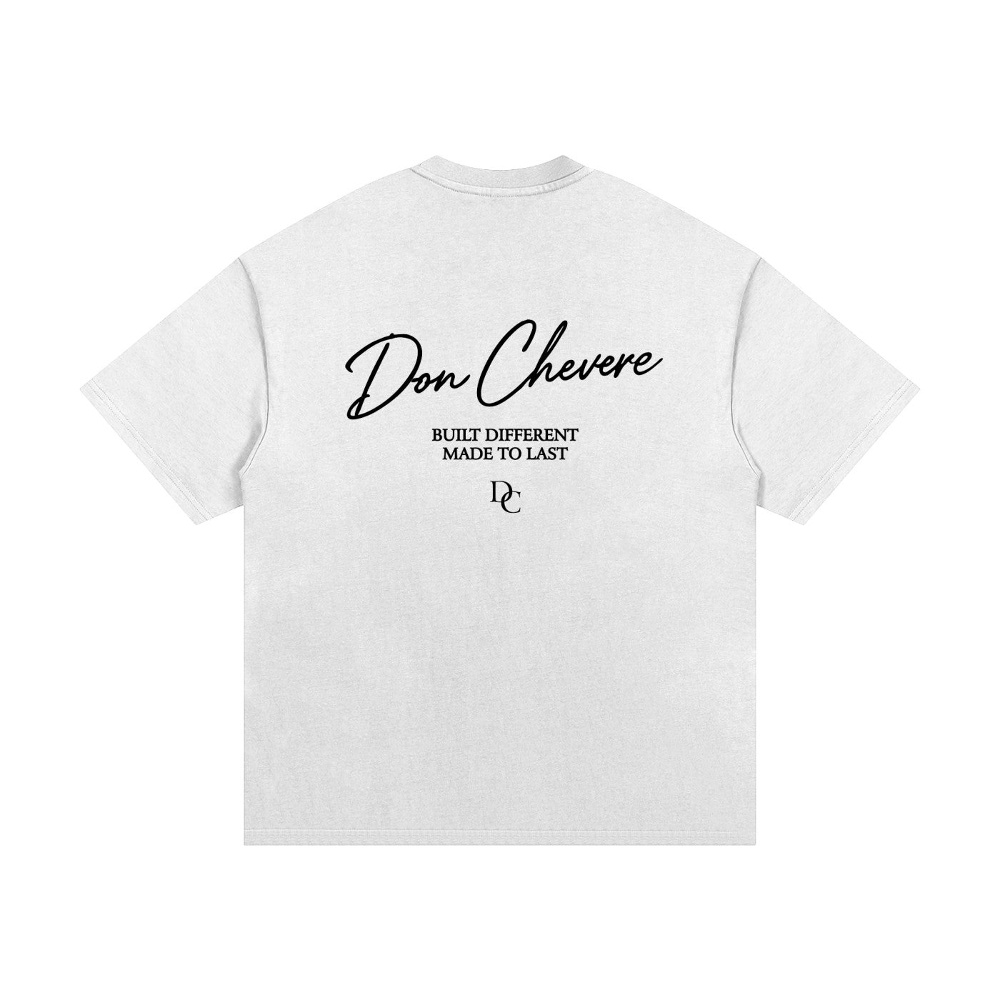 Don Chevere oversized heavy tee in black, made of 100% cotton with a crew neck and short sleeves.