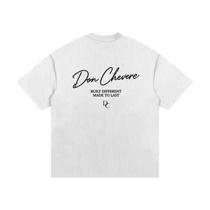 Don Chevere oversized heavy tee in black, made of 100% cotton with a crew neck and short sleeves.