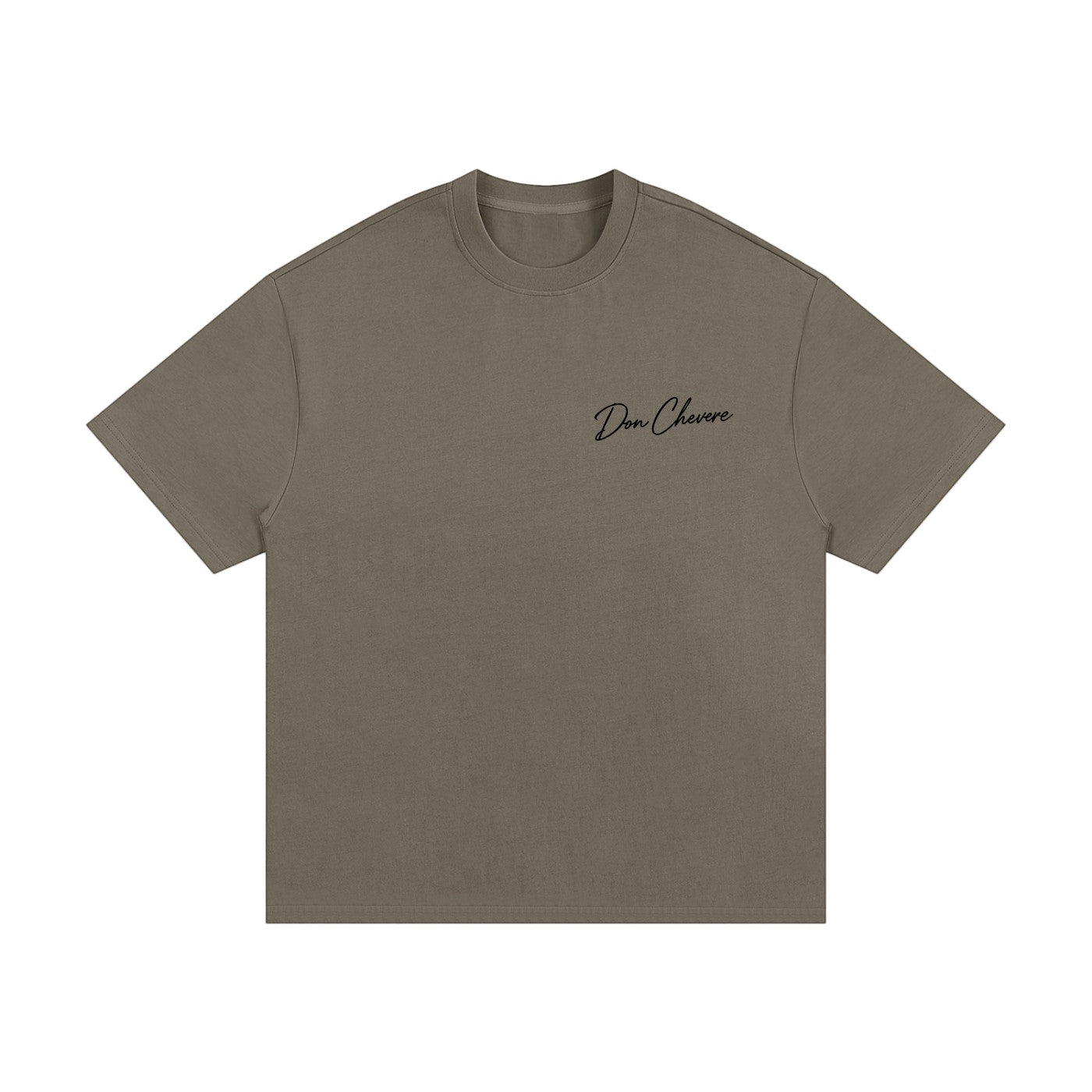 Don Chevere oversized heavy tee in black, made of 100% cotton with a drop shoulder and round neck.