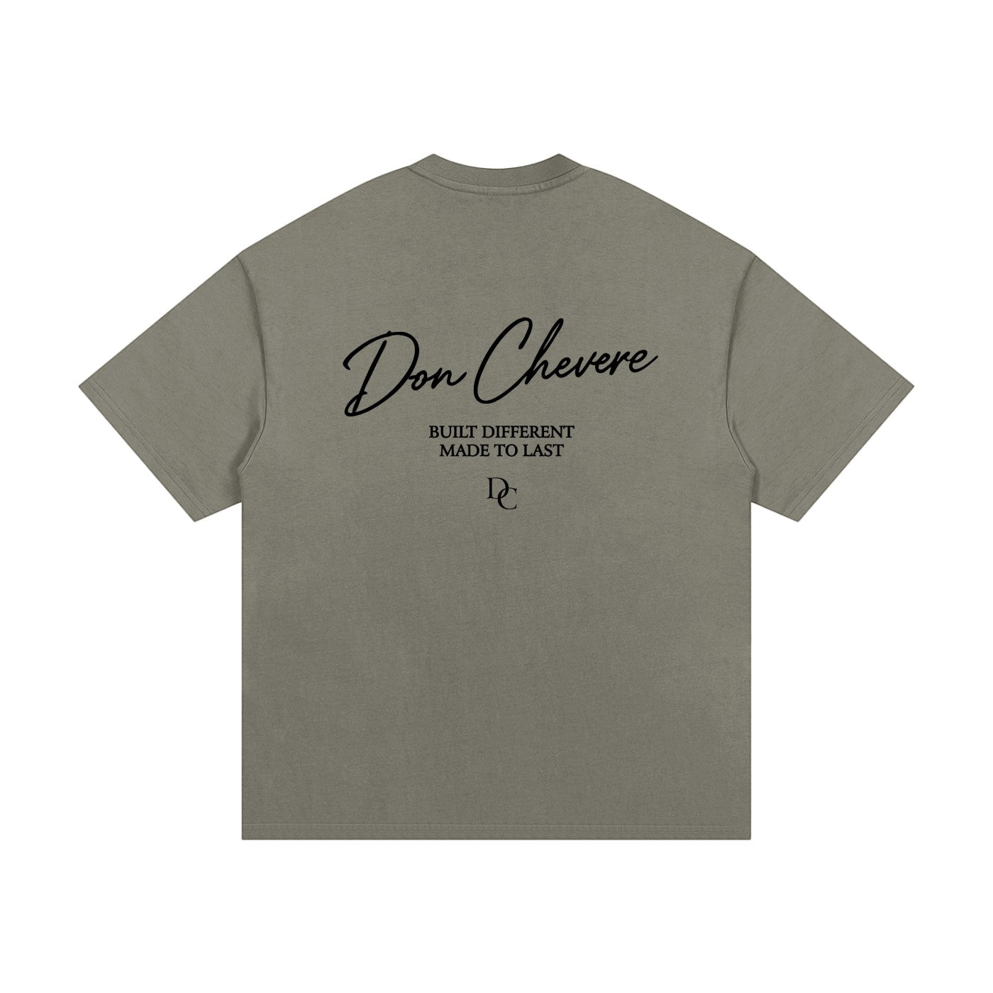 Don Chevere oversized heavy tee in black, made of 100% cotton with a drop shoulder and round neck.