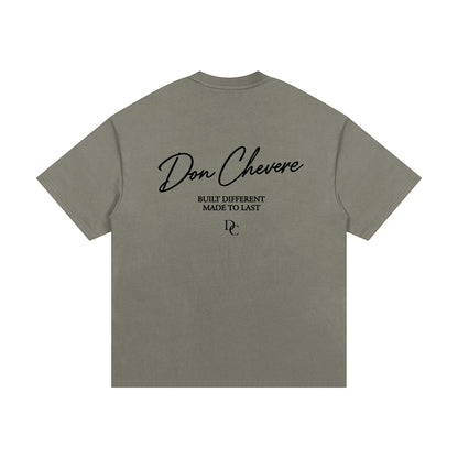 Don Chevere oversized heavy tee in black, made of 100% cotton with a drop shoulder and round neck.