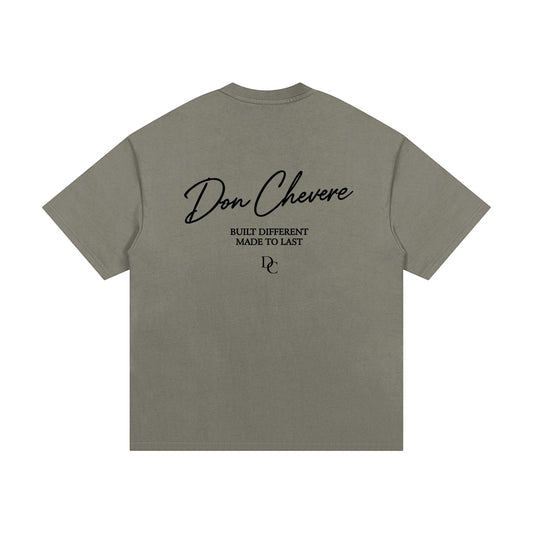 Don Chevere oversized heavy tee in black, made of 100% cotton with a drop shoulder and round neck.