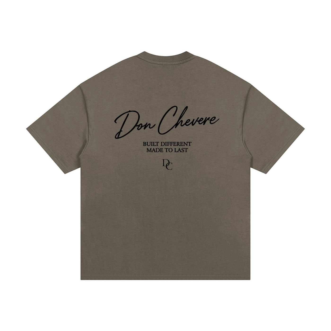 Don Chevere oversized heavy tee in black, made of 100% cotton with a drop shoulder and round neck.