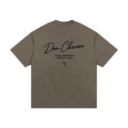 Don Chevere oversized heavy tee in black, made of 100% cotton with a drop shoulder and round neck.