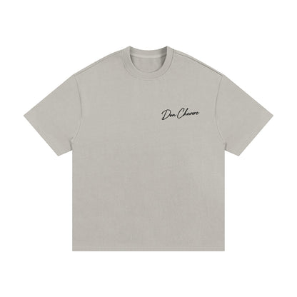 Don Chevere oversized heavy tee in black, made from 100% cotton with a crew neck and short sleeves.