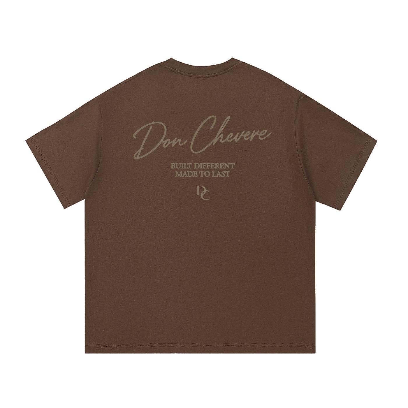 Don Chevere Essential Standard Tee in gold, made from 100% cotton with a round neck and short sleeves.