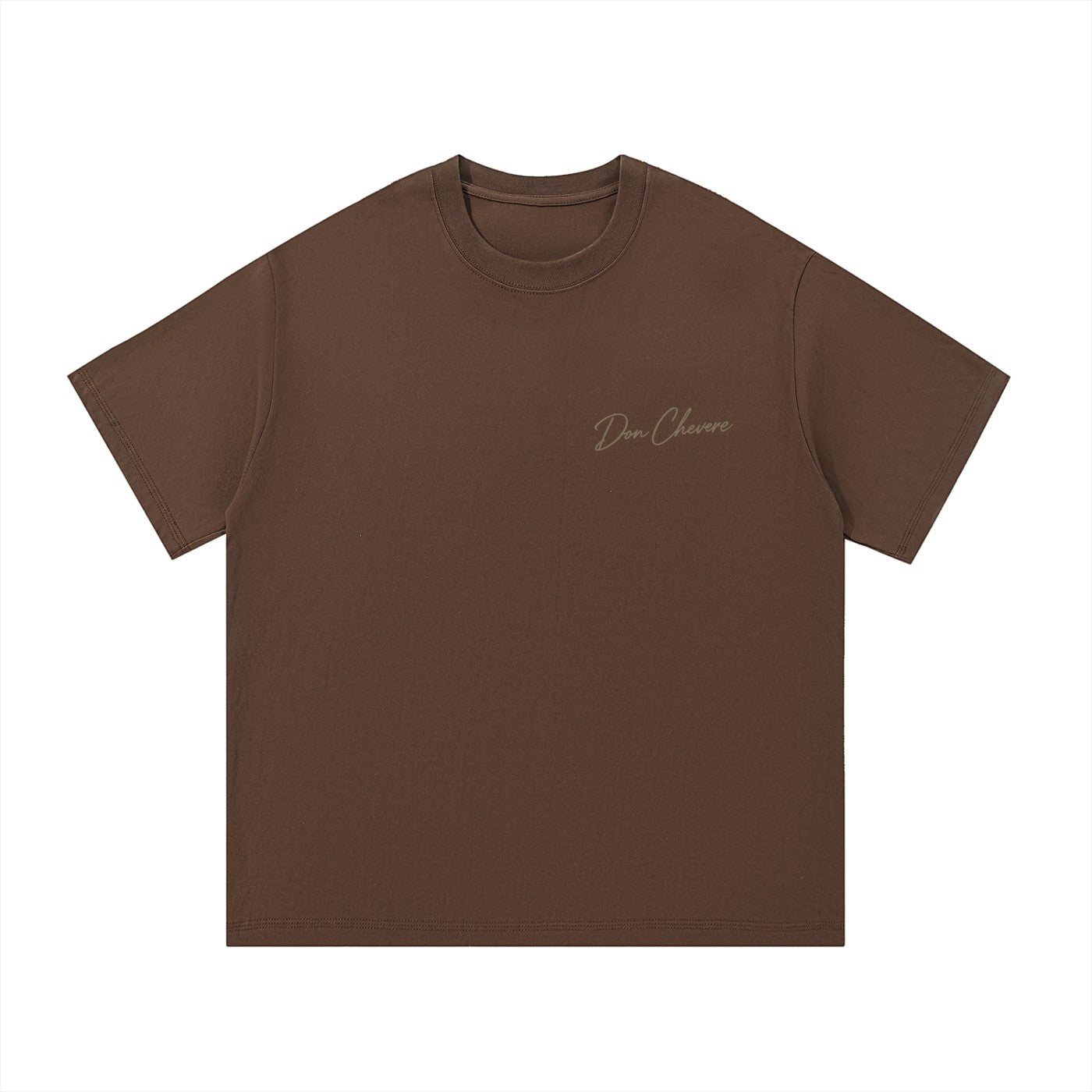 Don Chevere Essential Standard Tee in gold, a 100% cotton short-sleeve t-shirt with a crew neck and subtle logo.