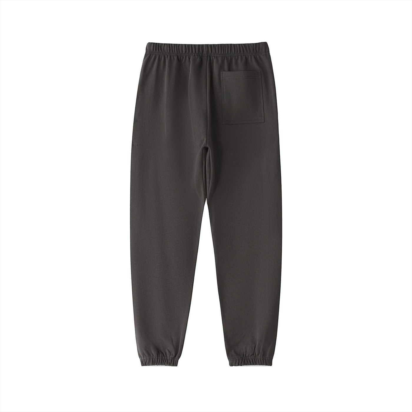 Don Chevere Essential Heavyweight Cotton Sweatpants in charcoal grey with a single back pocket and elasticated cuffs.