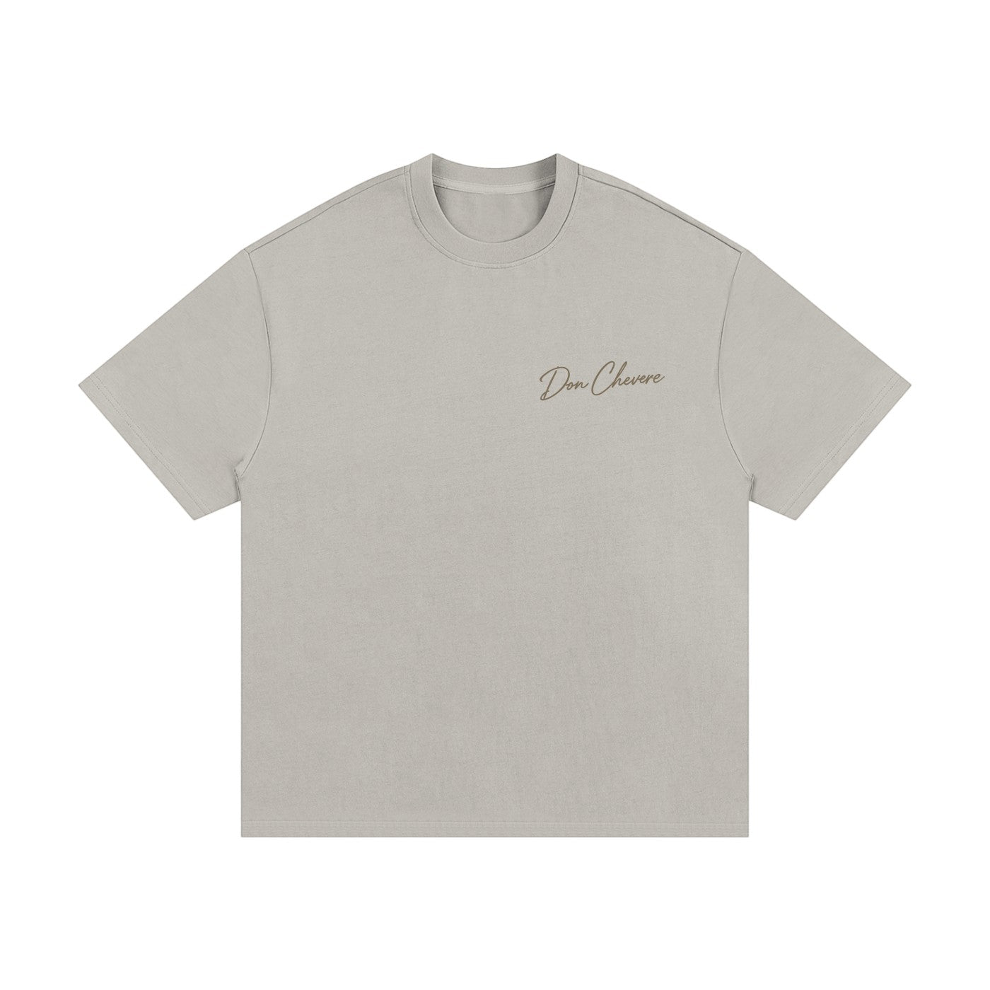 Don Chevere Essential Oversized Heavy Tee in gold. 100% cotton, short sleeve, crew neck, loose fit.