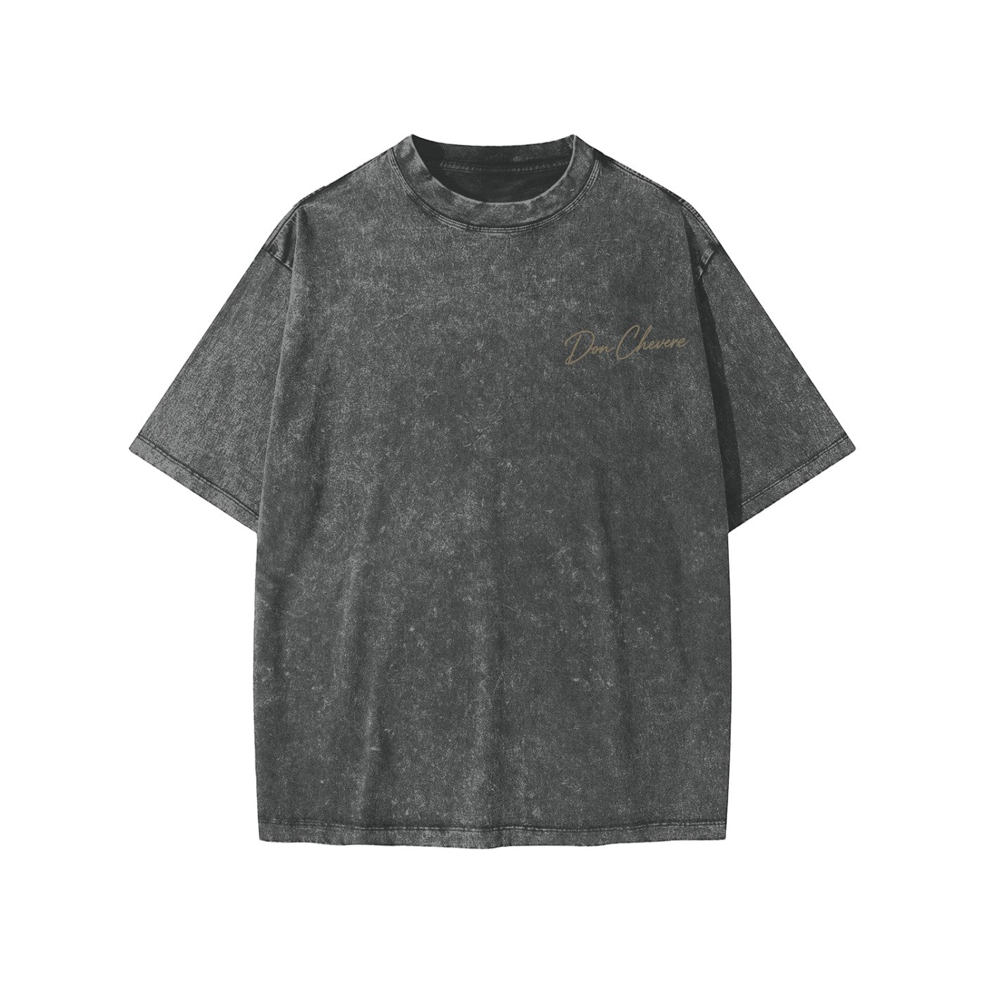 Don Chevere snow washed kids' tee, charcoal grey 100% cotton short sleeve t-shirt with embroidered logo.