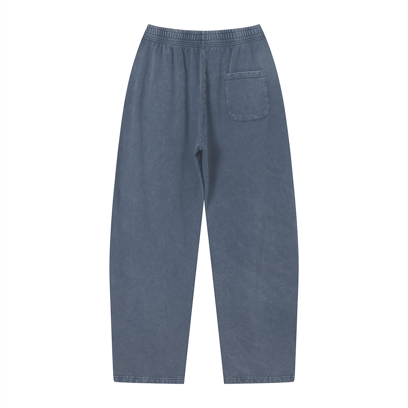 Don Chevere vintage wash loose sweatpants in blue cotton with elastic waist and single back pocket.