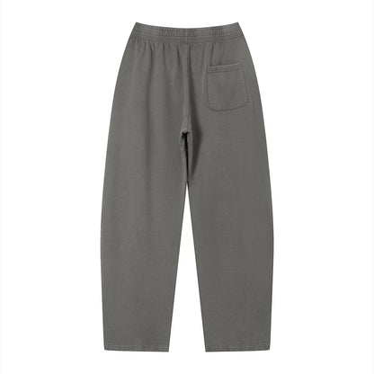 Don Chevere vintage wash loose sweatpants in grey 100% cotton with elastic waist and single back pocket.